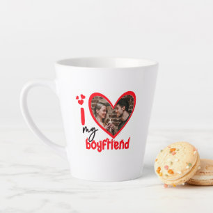 I Love My Boyfriend Photo Gift Latte Mug
