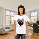 I love my boyfriend photo name T-Shirt<br><div class="desc">Add a name and a photo inside the heart shaped frame.</div>