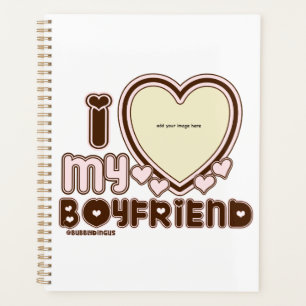 I Love my boyfriend pink  Planner
