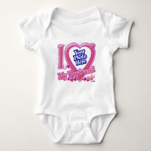 I Love My Boyfriend pink/purple - photo Baby Bodysuit