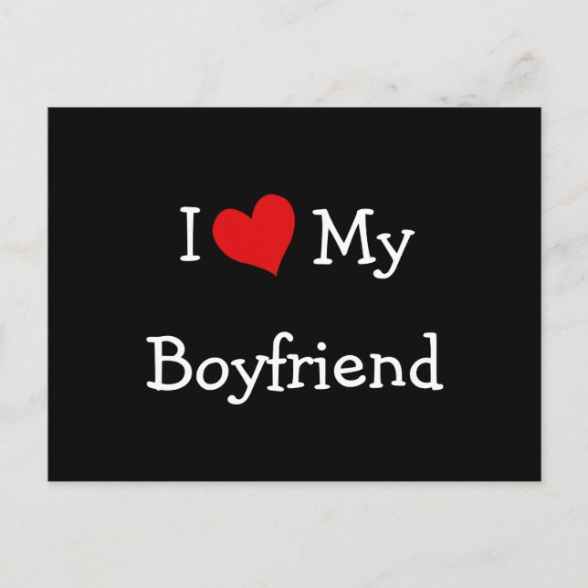 I Love My Boyfriend Postcard (Front)