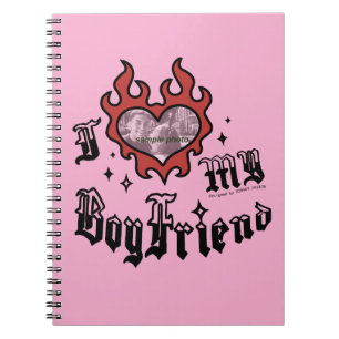 I Love My Boyfriend - Red - DingusDesign Notebook