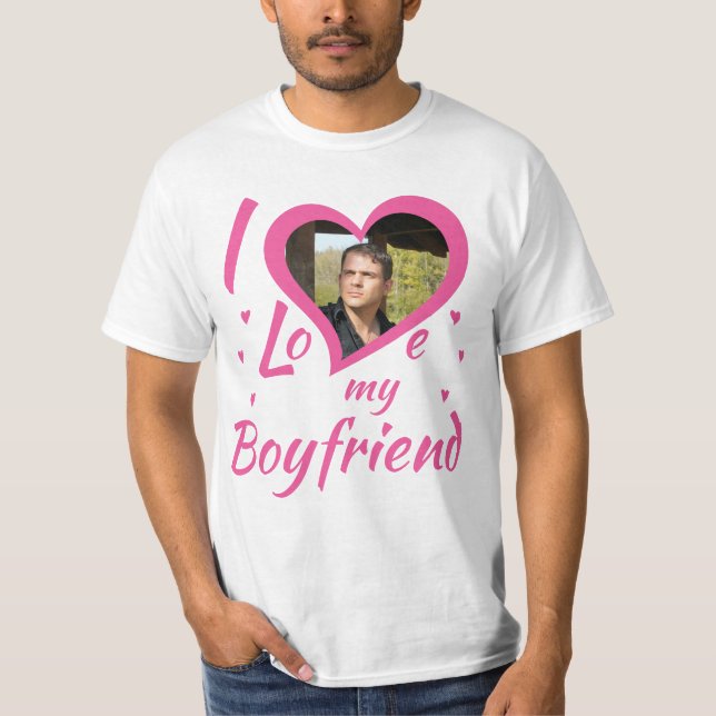 I Love my Boyfriend - T-shirt personalizable (Front)