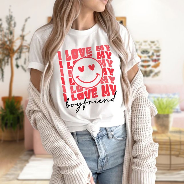 I Love My Boyfriend T-shirt, Valentine's Day  T-Shirt (Creator Uploaded)