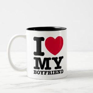 I LOVE MY Boyfriend Two-Tone Coffee Mug