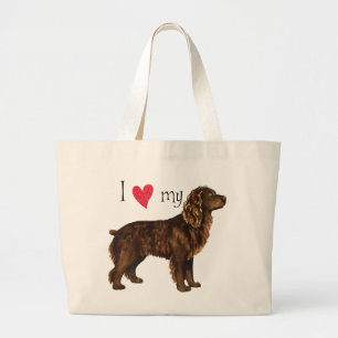 I Love my Boykin Spaniel Large Tote Bag