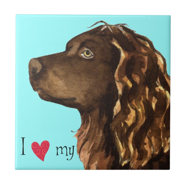 I Love my Boykin Spaniel Tile (Front)
