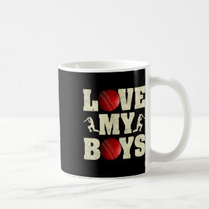 I Love My Boys Cricket Funny Father's Day Cricket Coffee Mug