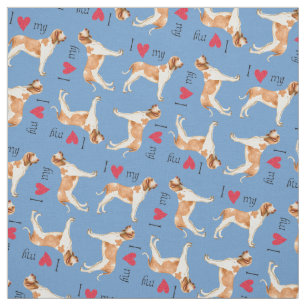 I Love my Bracco Italiano Fabric