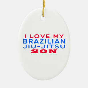 I Love My Brazilian Jiu-Jitsu Son Ceramic Tree Decoration
