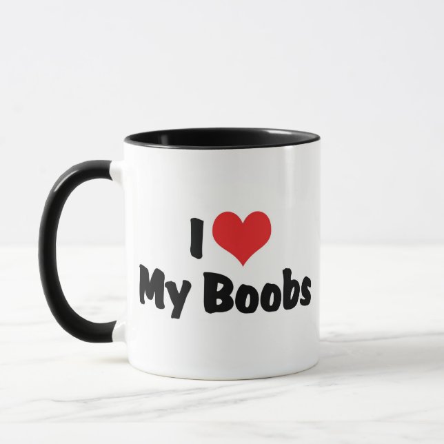 I Love My Breasts Mug (Left)