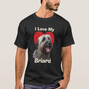 I Love My Briard Berger de Brie Puppy Dog T-Shirt