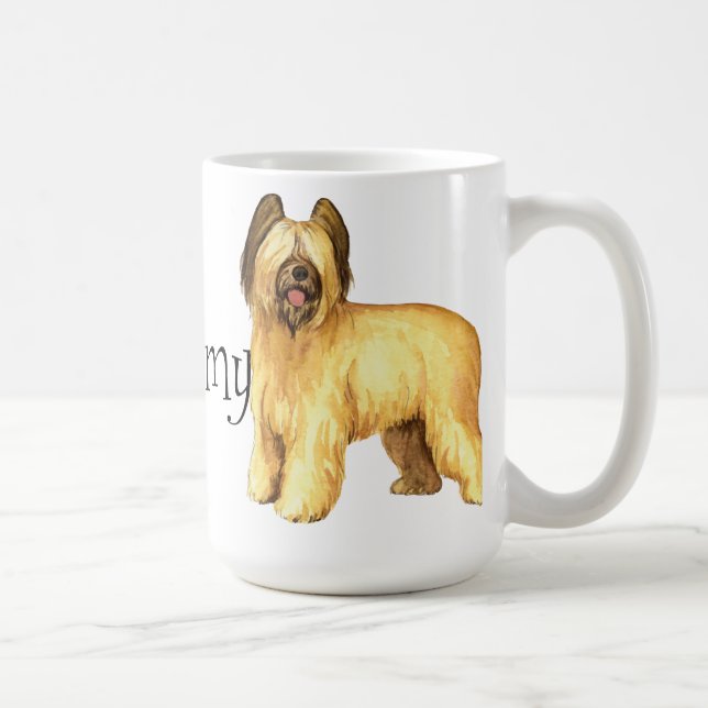 I Love my Briard Coffee Mug (Right)