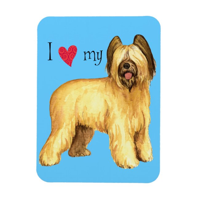 I Love my Briard Magnet (Vertical)