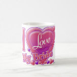 I Love My Bride pink/purple - heart Coffee Mug<br><div class="desc">I Love My Bride pink/purple - heart</div>