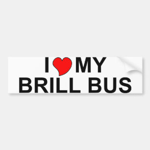 I Love My Brill Bus Bumper Sticker