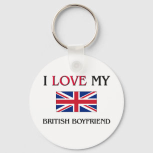I Love My British Boyfriend Key Ring