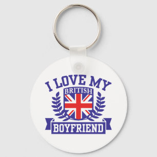I Love My British Boyfriend Key Ring