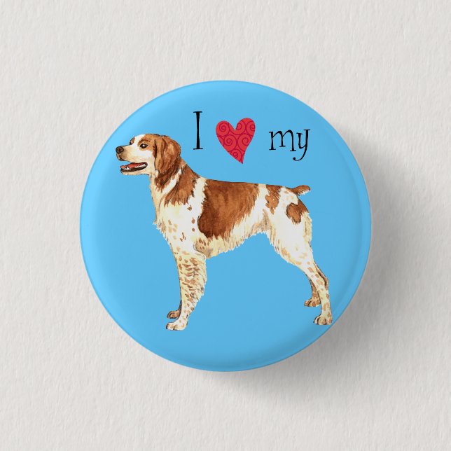 I Love my Brittany 3 Cm Round Badge (Front)