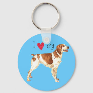 I Love my Brittany Key Ring