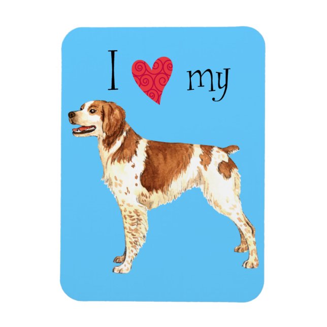 I Love my Brittany Magnet (Vertical)