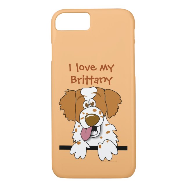 I Love My Brittany Spaniel Dog Lovers Phone Case (Back)