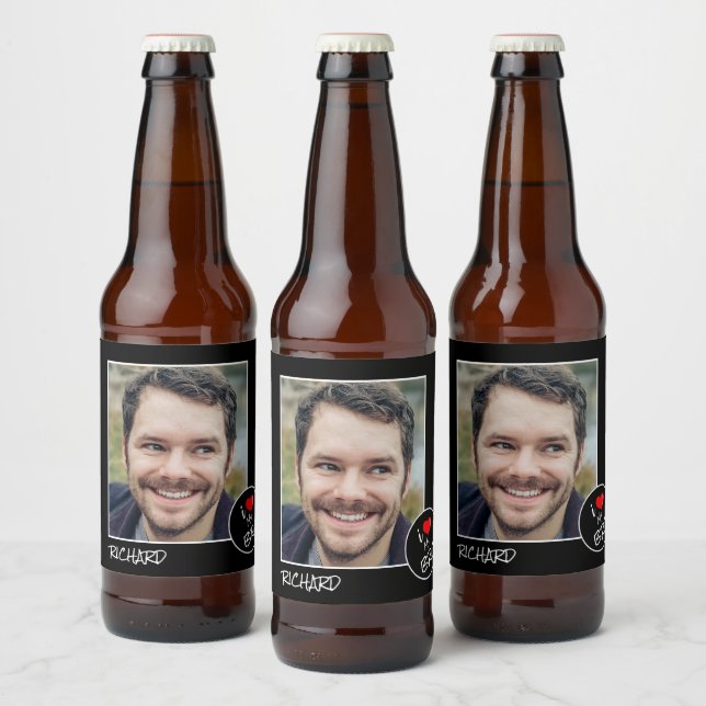 I Love My Bro, Custom Photo – Personalised Beer Bottle Label (Bottles)