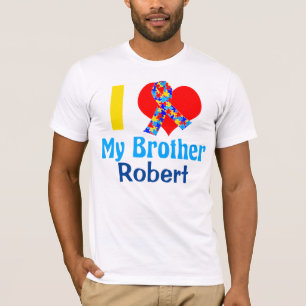 I Love My Brother Autism Awareness Custom T-Shirt