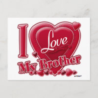 I Love My Brother red - heart