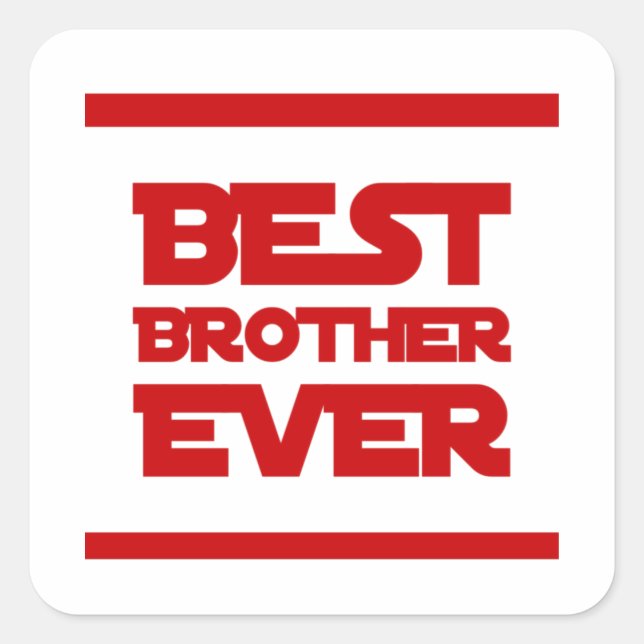 I Love My Brother Square Sticker (Front)