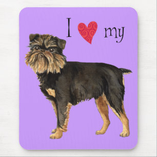 I Love my Brussels Griffon Mouse Mat
