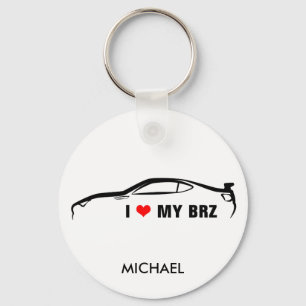 I Love My BRZ Key Ring