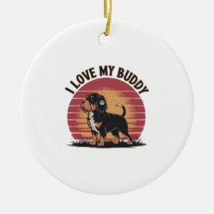 I Love My Buddy Ceramic Tree Decoration