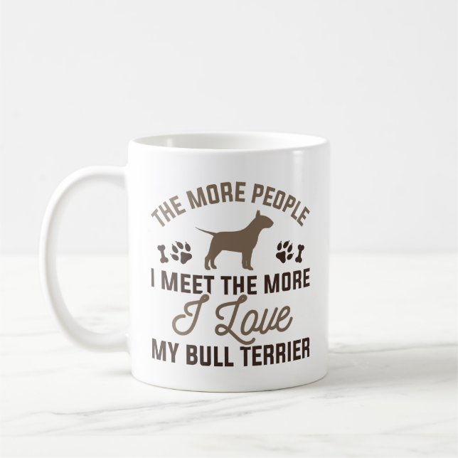 I Love My Bull Terrier Coffee Mug (Left)