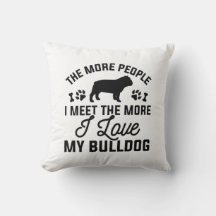 I Love My Bulldog Cushion