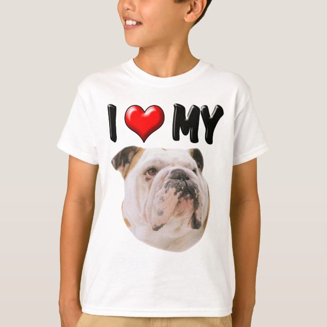 I Love My Bulldog T-Shirt (Front)