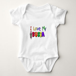 I Love my Busia (Polish Grandmother) Baby Bodysuit