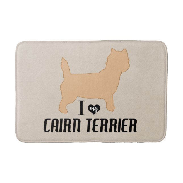 I love my Cairn Terrier Bathroom Bath Mat (Front)