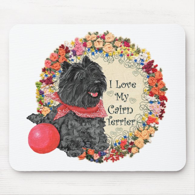 I Love My Cairn Terrier Mouse Mat (Front)