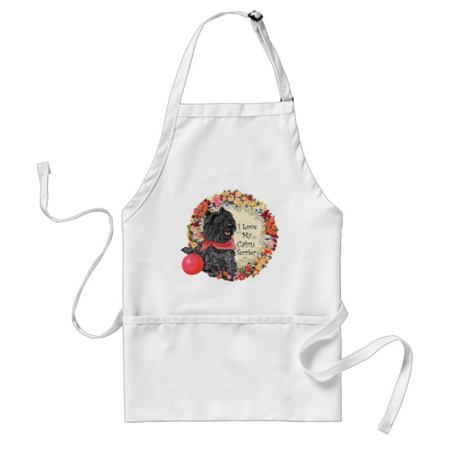 I Love My Cairn Terrier Standard Apron (Front)