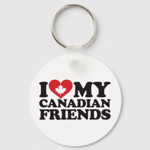 I Love My Canadian Friends Key Ring