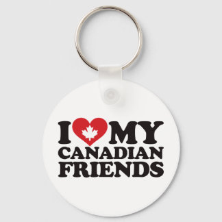 I Love My Canadian Friends Key Ring