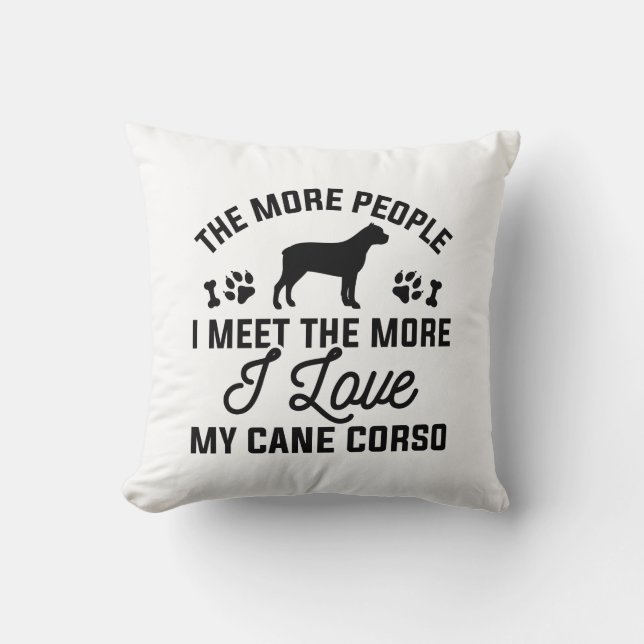 I Love My Cane Corso Cushion (Front)