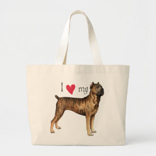 I Love my Cane Corso Large Tote Bag