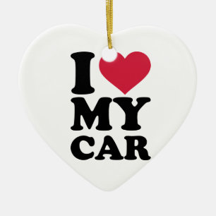I love my car ceramic tree decoration