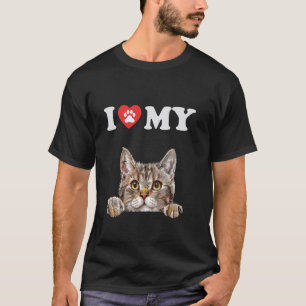 I Love My Cat Brazilian Shorthair Kitten Funny Cat T-Shirt