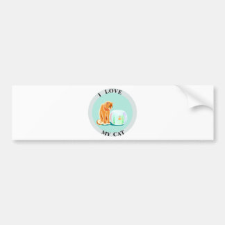 I Love My Cat! Bumper Sticker