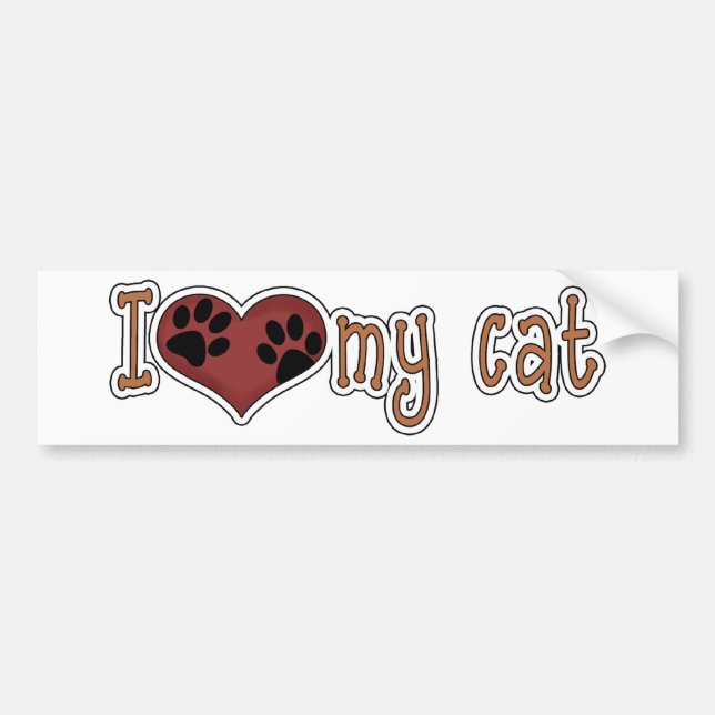 I Love My Cat *Bumper Sticker* Bumper Sticker (Front)