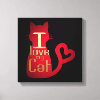 I LOVE MY CAT CANVAS ART! PRINT