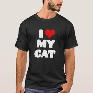 I Love My Cat Cat I Heart Pet T-Shirt